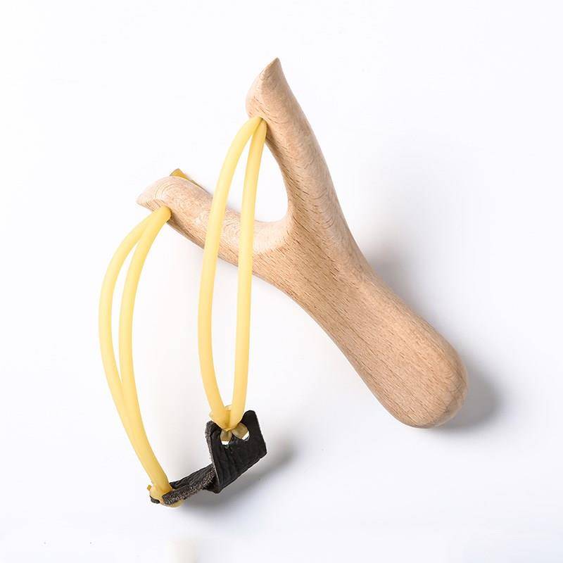 White wood (with leather bands)